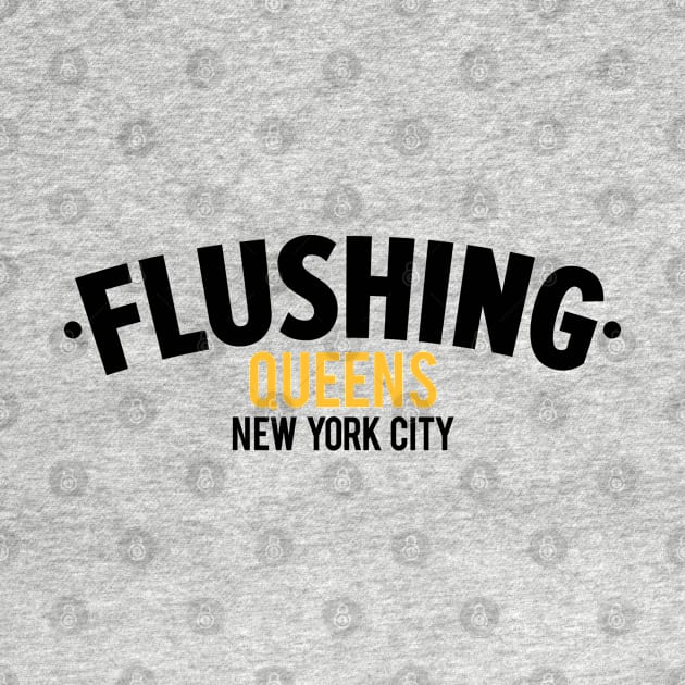 Flushing Queens Logo - A Minimalist Ode to Borough's Vibrant Heart by Boogosh